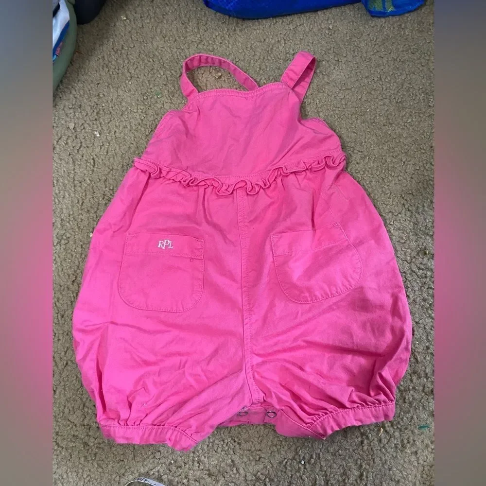Infant Girls Ralph Lauren Pink Romper Outfit